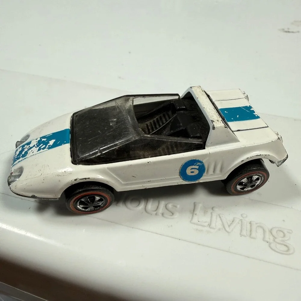 Mattel‎ Jack Rabbit Special Diecast Car White Redline Vintage 1969